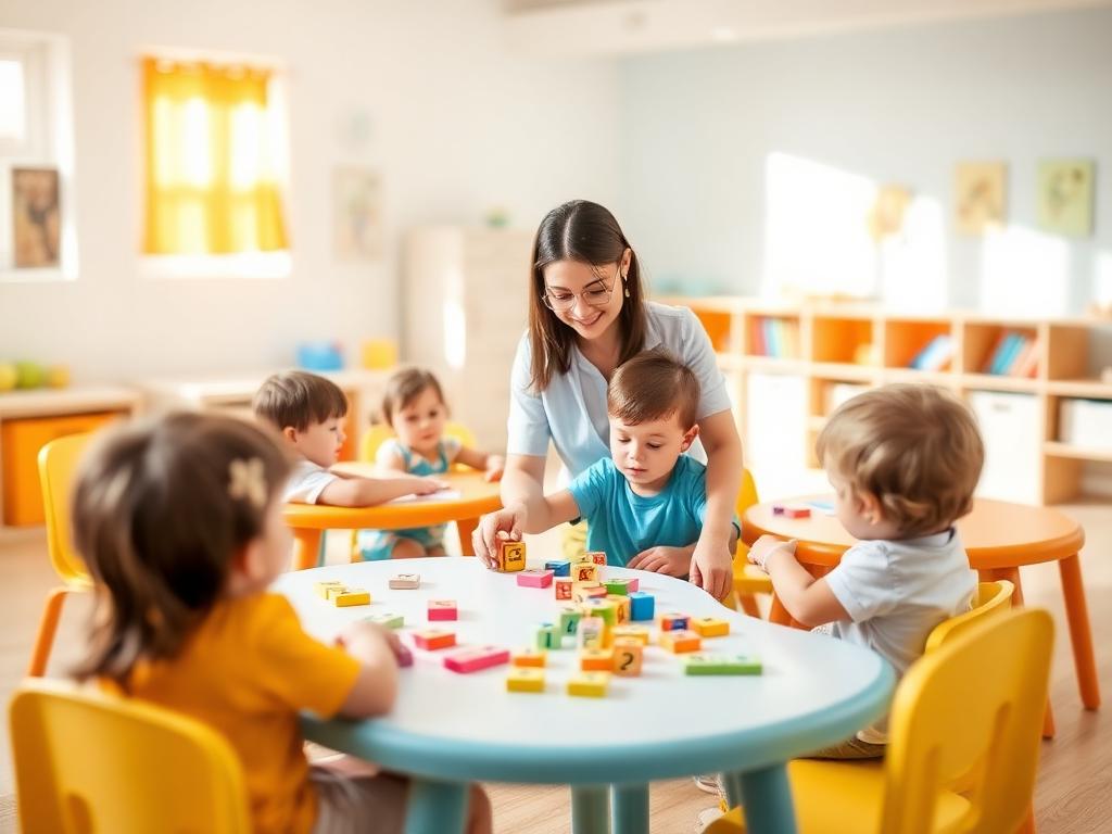Early learning activities at Sky's Daycare